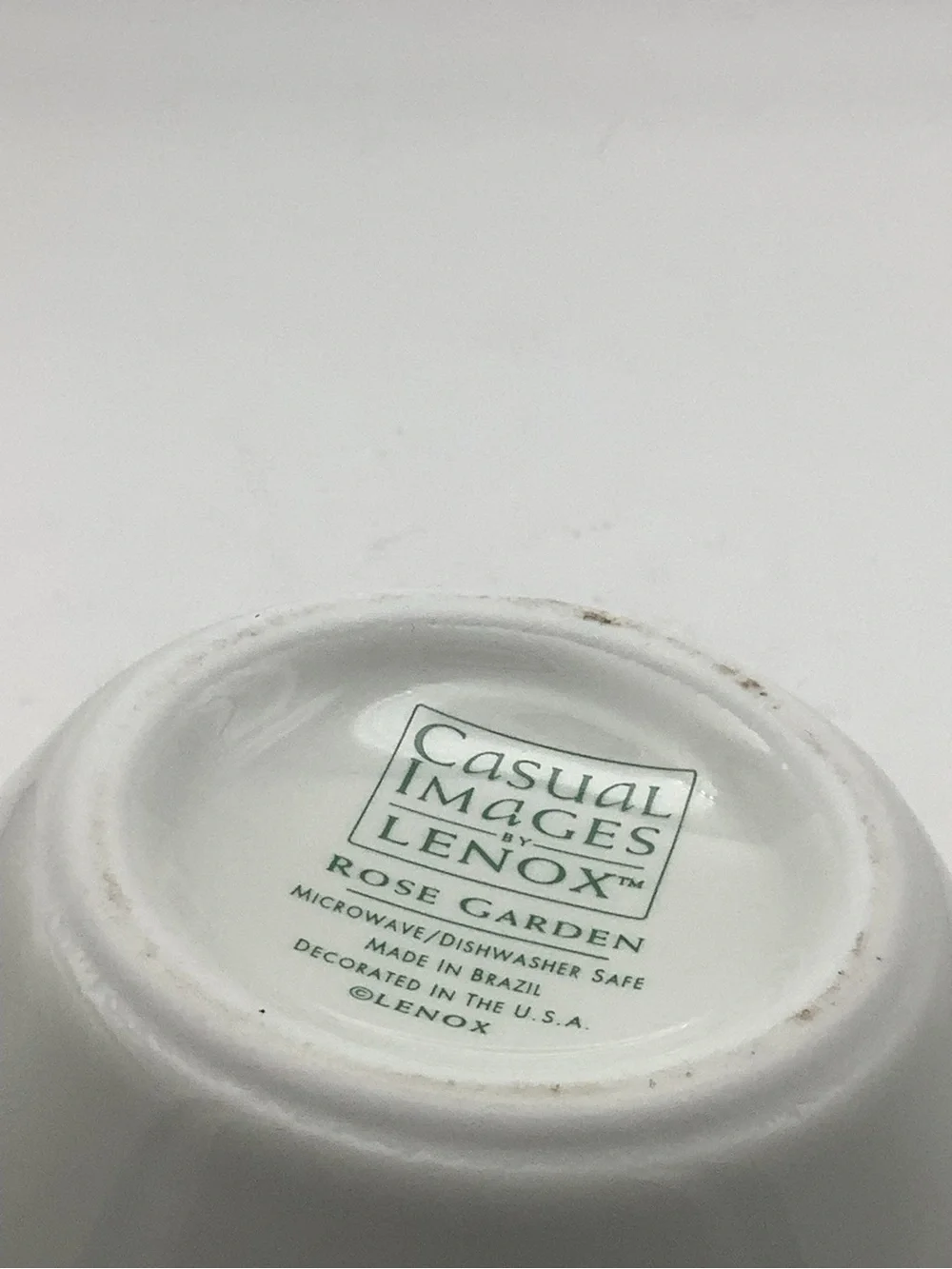 Lenox Rose Garden White Ceramic Creamer with Pink and Purple Floral Motif